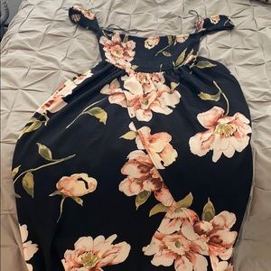 Floral Black Maxi Dress
